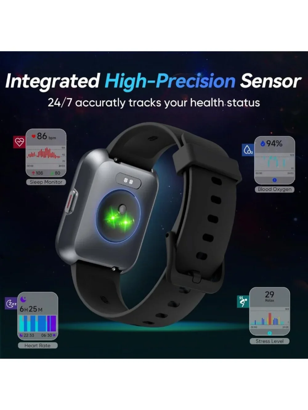 HD Smartwatch for Men - Fitness Tracker, Bluetooth Calls, IP68 Waterproof, 110